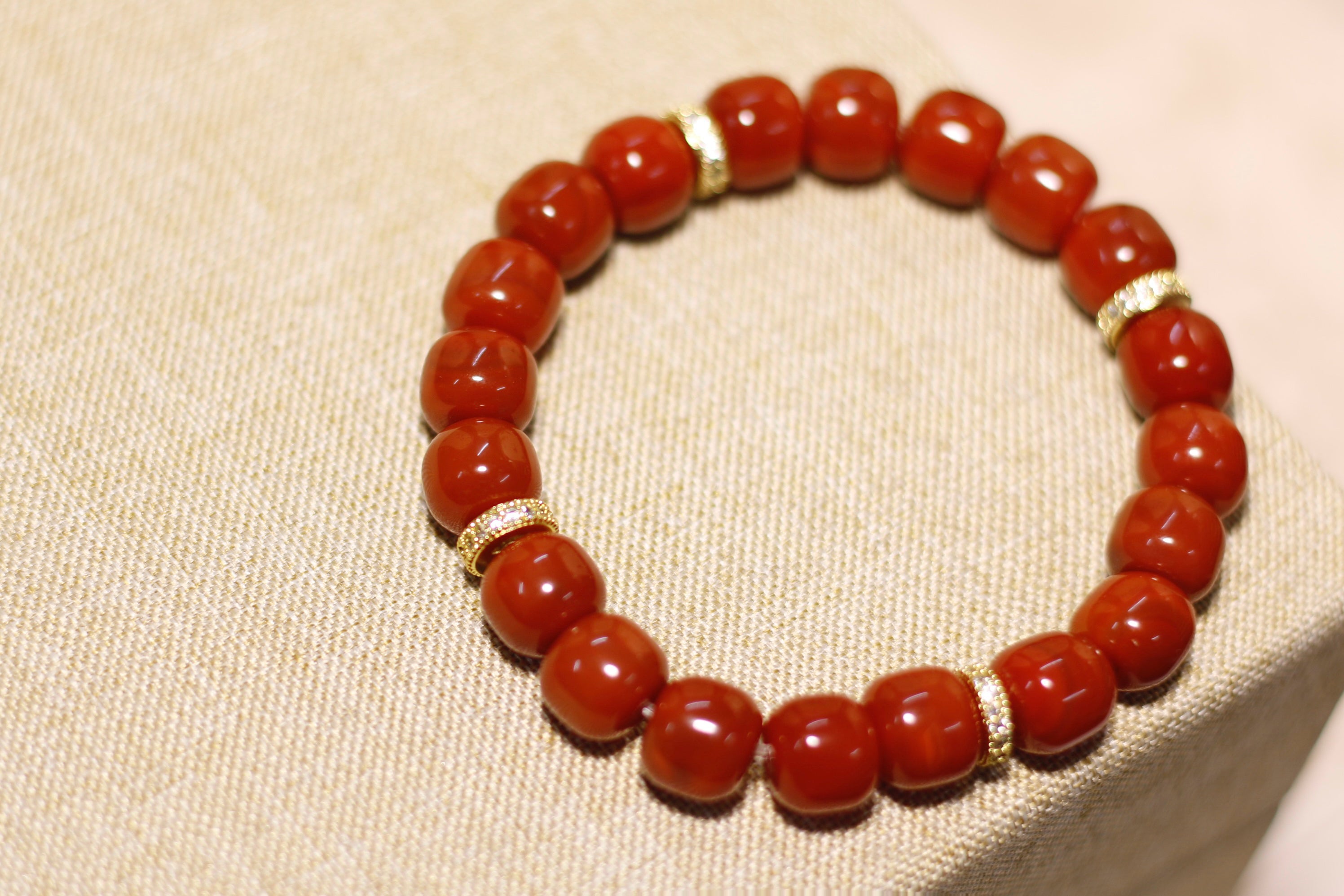 Imperial South Red Agate Bracelet – Prosperity, Protection, Health
