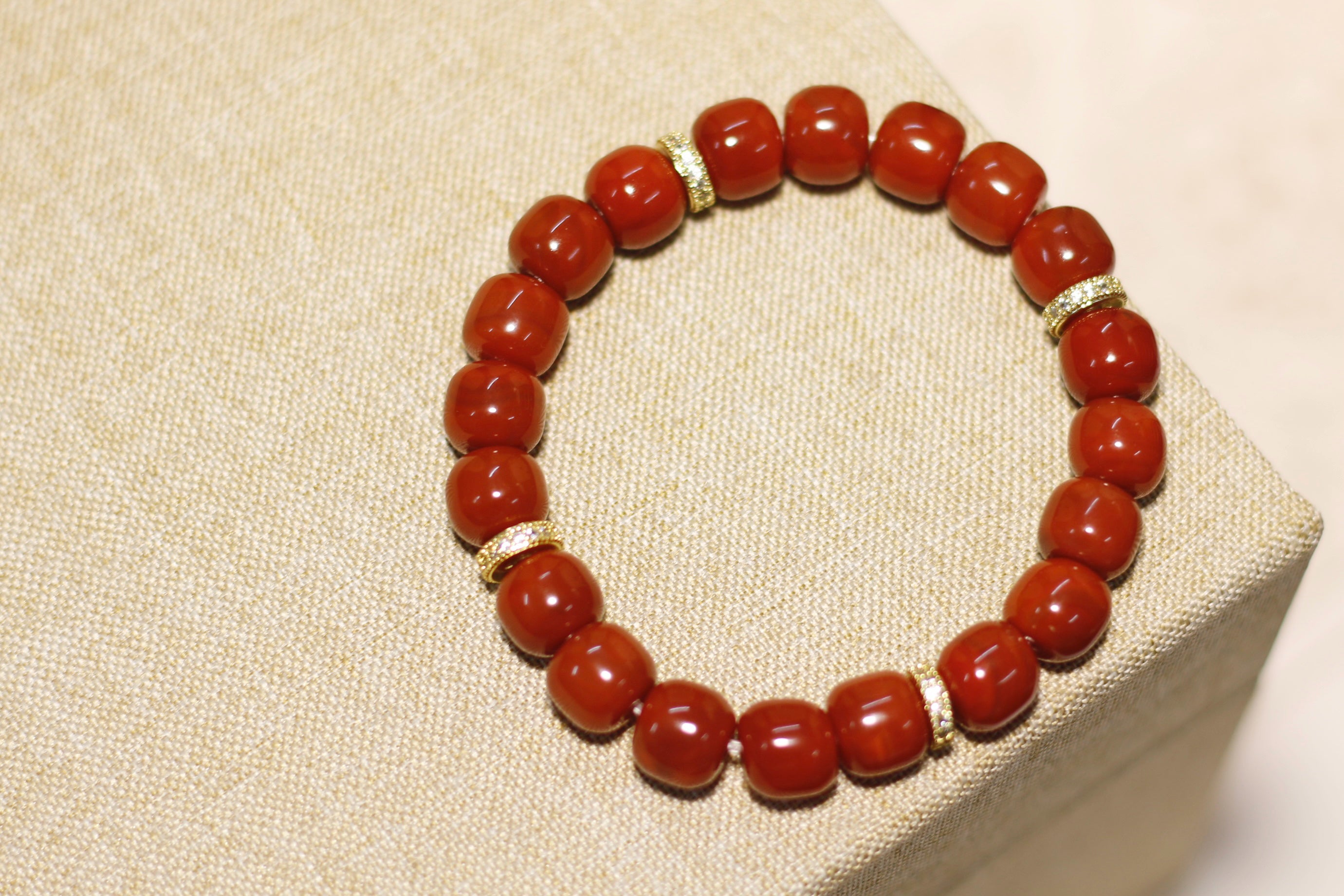 Imperial South Red Agate Bracelet – Prosperity, Protection, Health