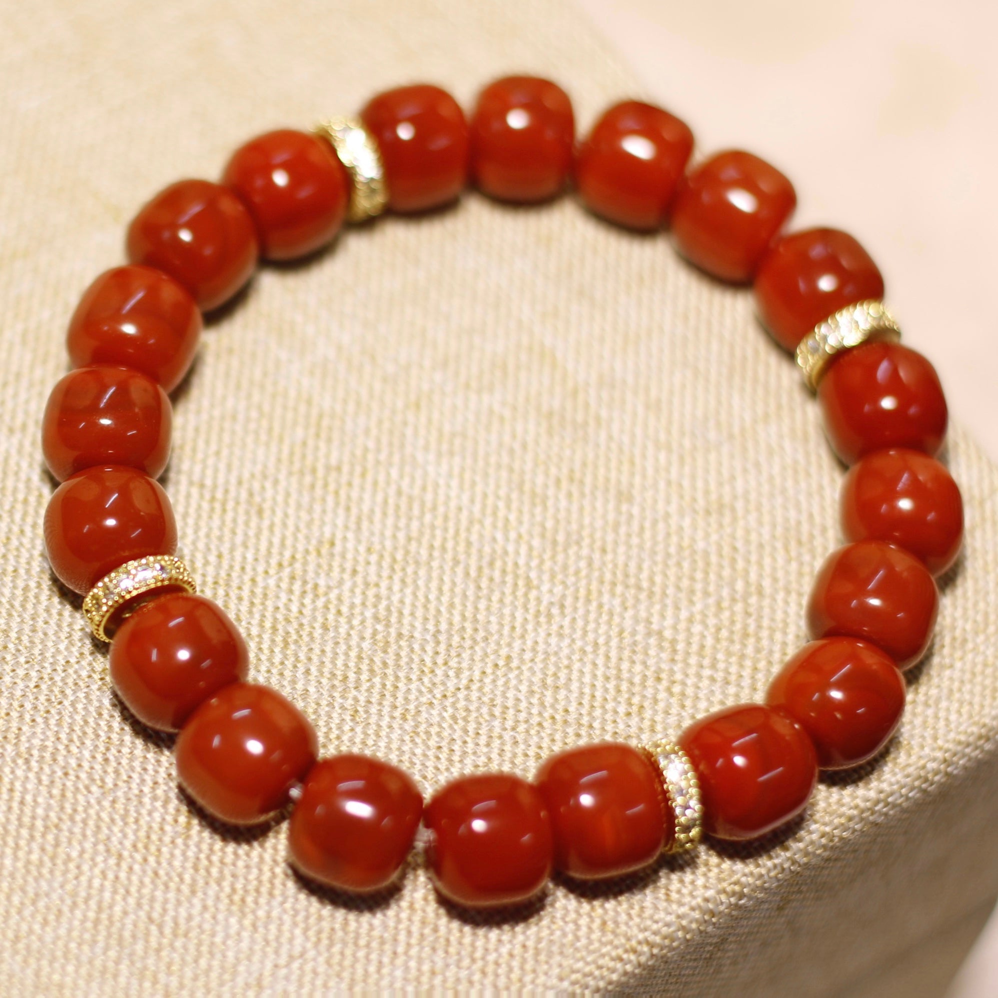 Imperial South Red Agate Bracelet – Prosperity, Protection, Health